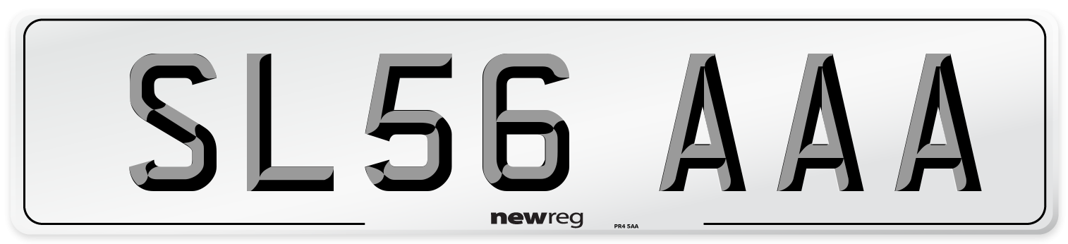 SL56 AAA Number Plate from New Reg